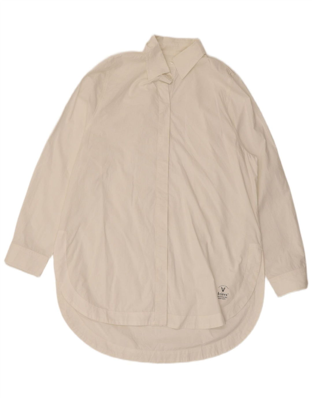 Avirex Blusa larga para mujer UK 44 Medium Off White