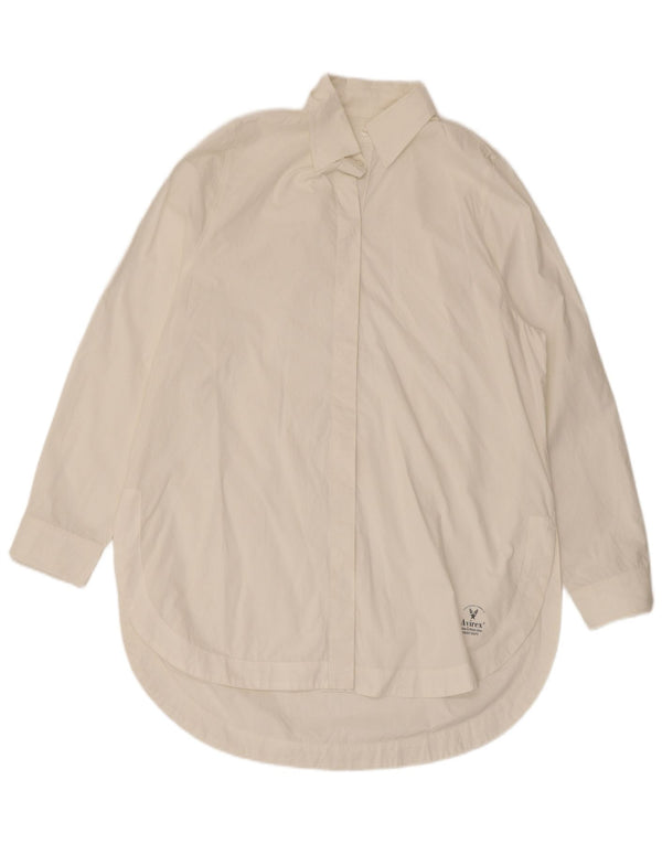 Avirex Blusa larga para mujer UK 44 Medium Off White