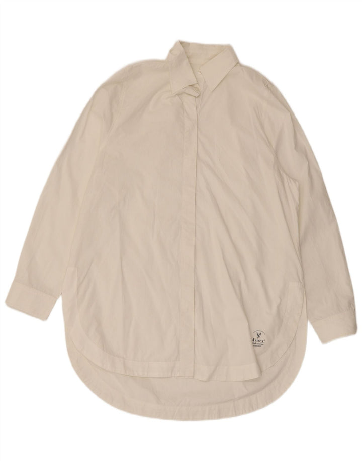 Avirex Blusa larga para mujer UK 44 Medium Off White