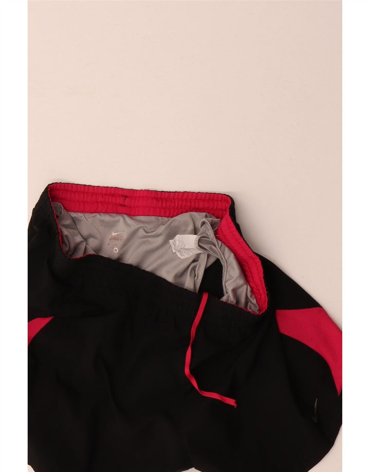 Pantalones cortos deportivos NIKE para mujer UK 44 Mediano Negro Colorblock Poliéster