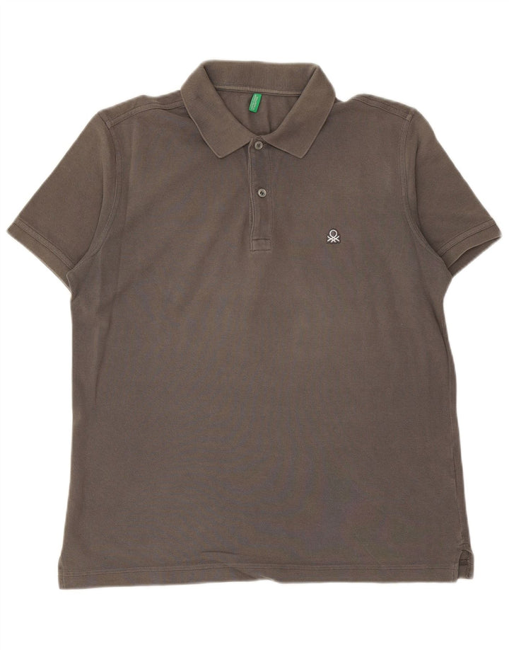 BENETTON Polo Hombre Gris Medio