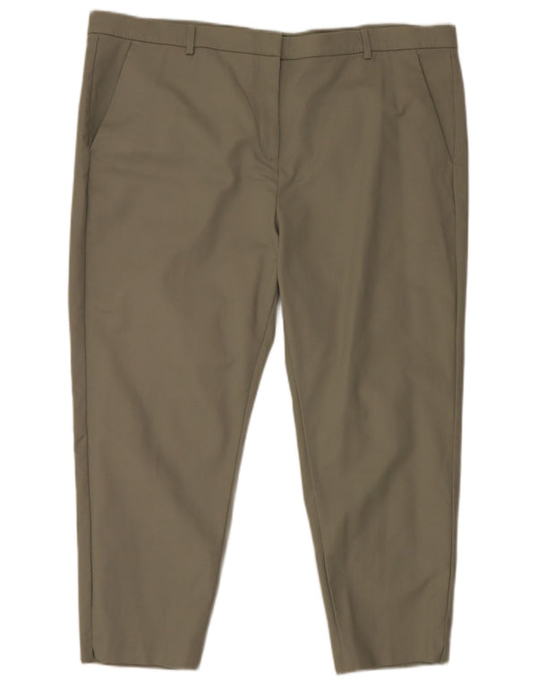 Marks & Spencer Pantalones Chinos Cortos para Mujer UK 22 2XL W44 L25 Algodón Verde