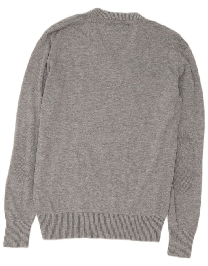 G-Star Hombre Jersey con Cuello en V Jersey Pequeño Gris Algodón