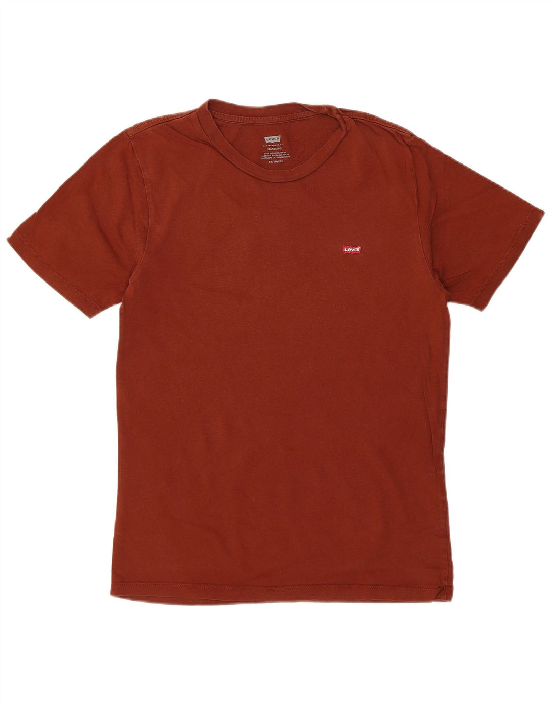 Levi's Camiseta de corte estándar para hombre Top XS Algodón granate