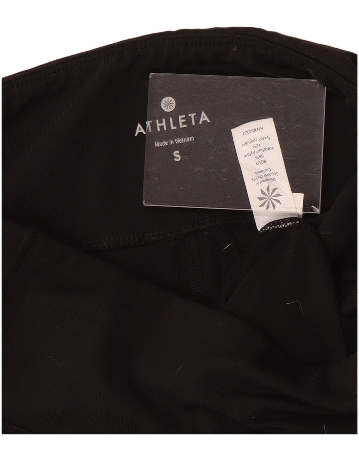 ATHLETA Leggings capri para mujer UK 10 Small Nylon negro