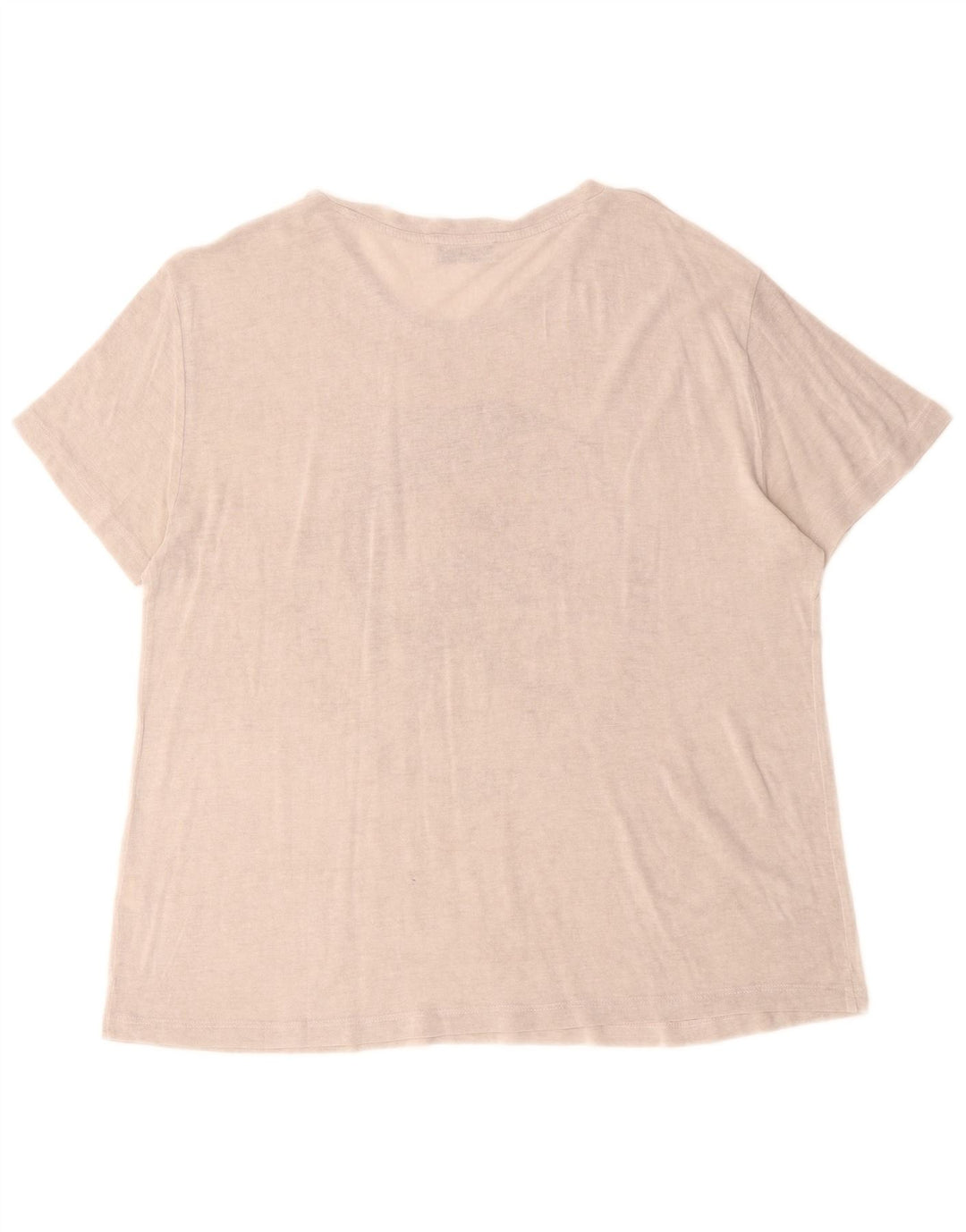 Diesel Mujer Camiseta Gráfica Top UK 40 XL Beige Clásico