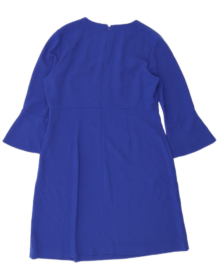 Hobbs Vestido recto de manga 3/4 para mujer UK 46 Poliéster azul grande