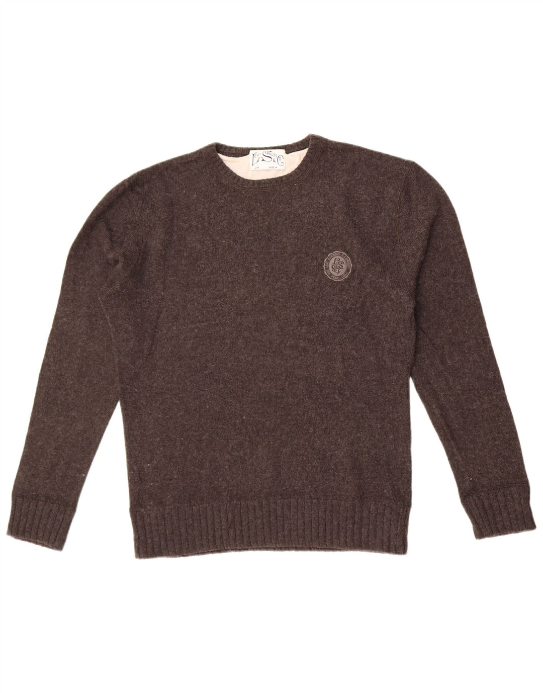 Levi's Suéter tipo jersey con cuello redondo para mujer Reino Unido 44 Algodón gris medio