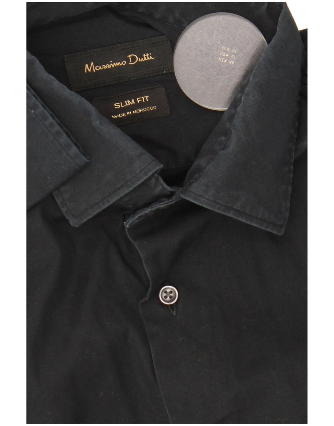Massimo Dutti Camisa Slim Fit Hombre XL Negro
