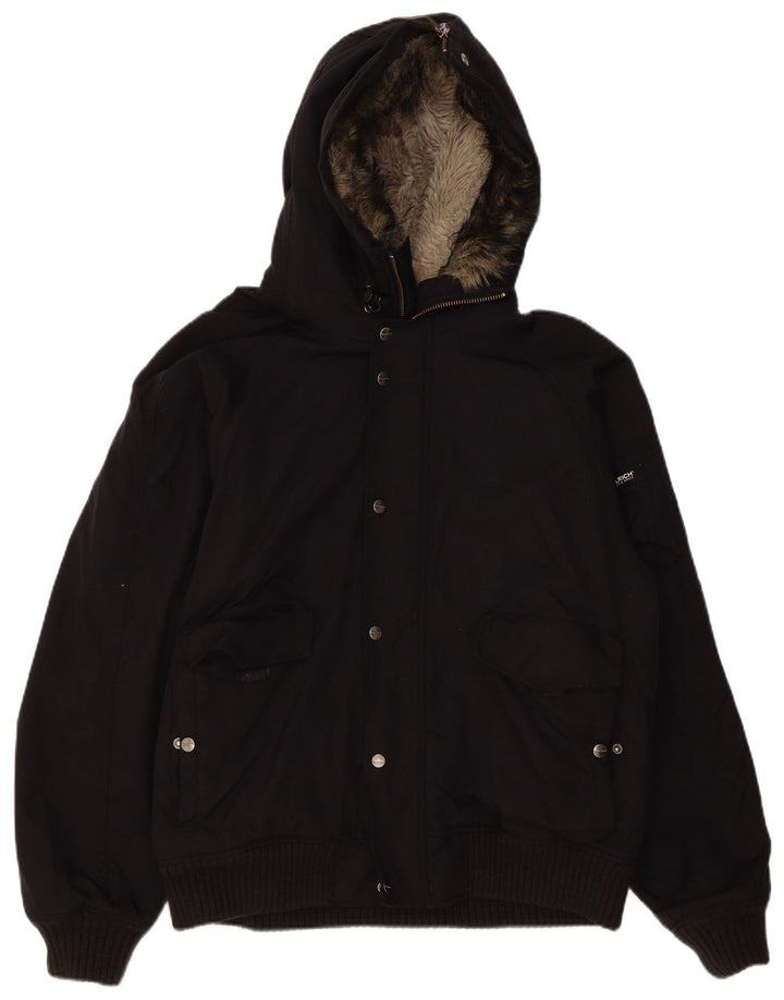 Woolrich Chaqueta bomber con capucha para hombre UK 42 XL Negro