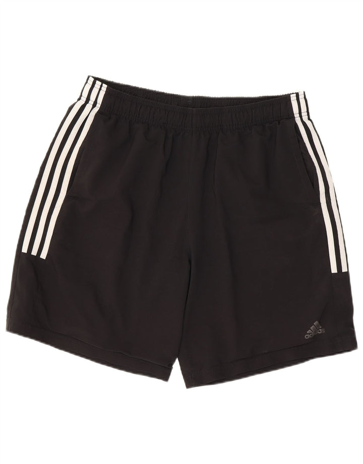 Adidas - Pantalones cortos deportivos para hombre, talla grande, poliéster negro
