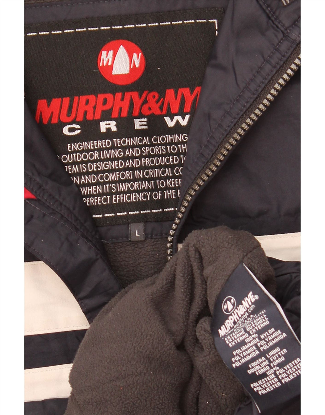 Murphy & Nye Chaqueta cortavientos para hombre UK 40 Large Azul marino Colorblock