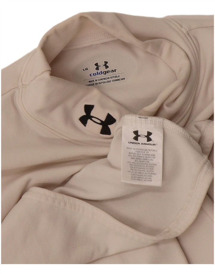 Under Armour Cold Gear Top de manga larga para mujer, talla grande, nailon blanquecino