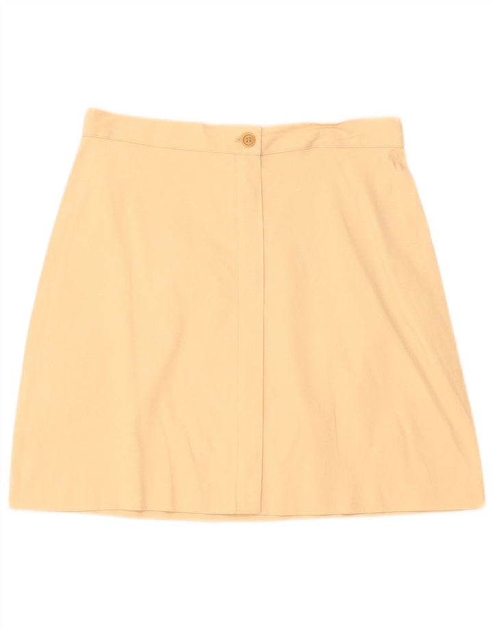 BENETTON Womens Mini Skirt IT 42 Medium W28 Beige Polyamide
