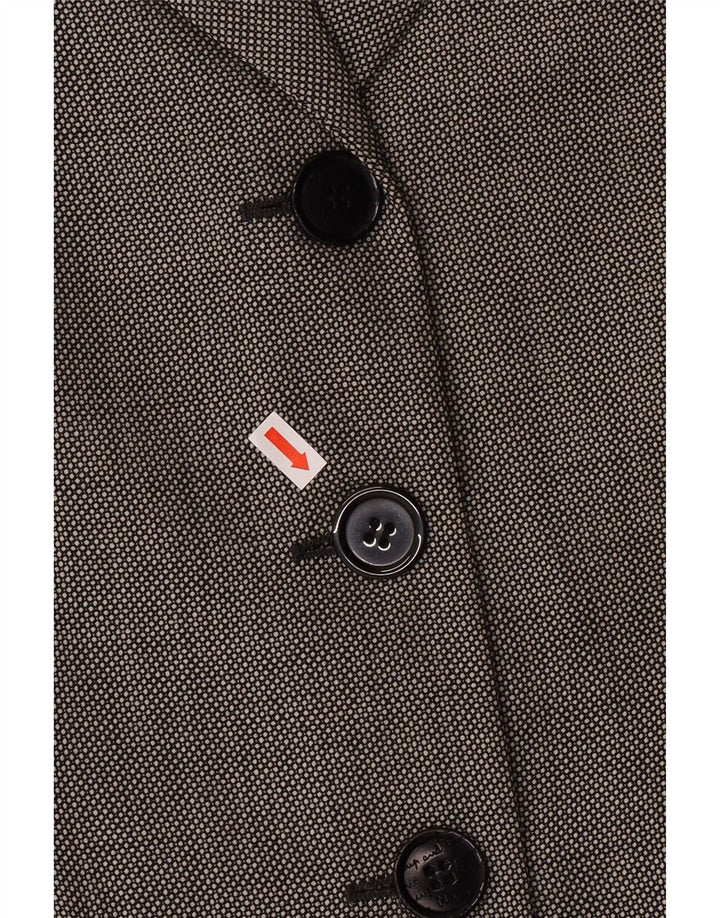 MOSCHINO Chaqueta tipo blazer barata y elegante para mujer UK 44 Grande Gris Clásico