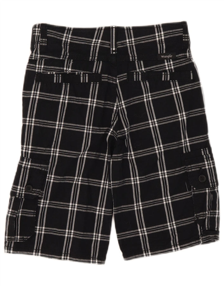 Wrangler Pantalones cortos cargo para niños 9-10 años W25 Algodón a cuadros negros