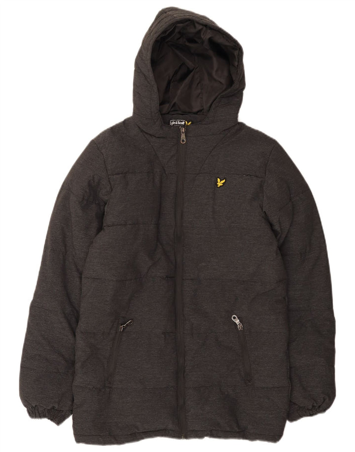 Lyle & Scott Chaqueta acolchada con capucha para niños 14-15 años Nylon gris