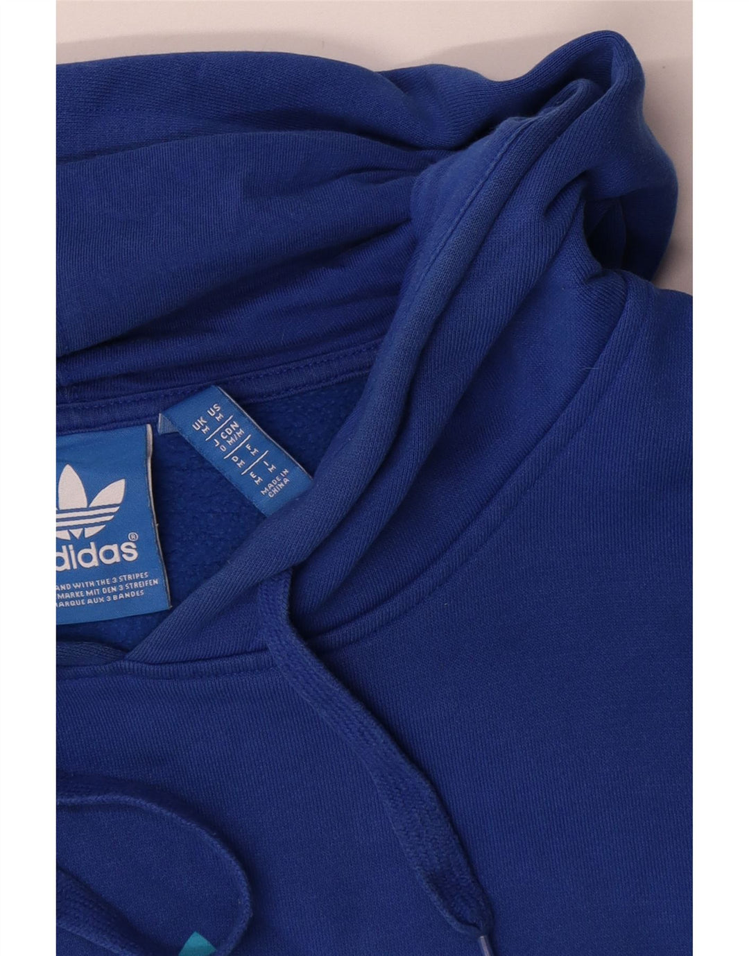 Adidas Hombre Sudadera Con Capucha Gráfica Jersey De Algodón Azul Medio