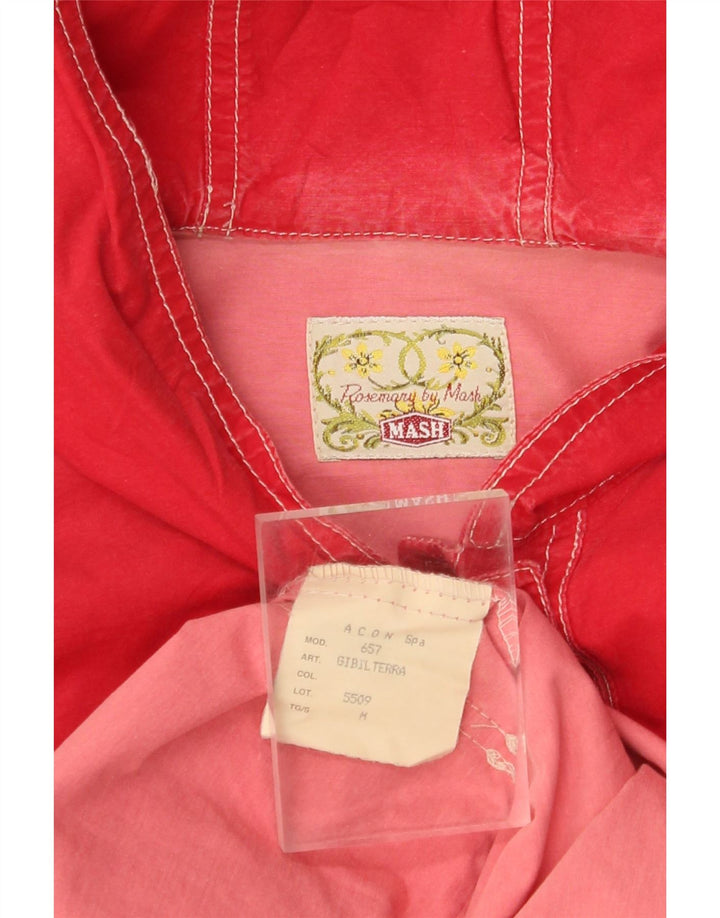 MASH Chaqueta utilitaria con capucha de gran tamaño para mujer Reino Unido 14 Algodón rojo mediano