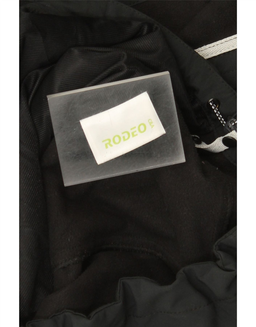 Rodeo Chaqueta cortavientos con capucha para hombre UK 42 XL Poliéster negro