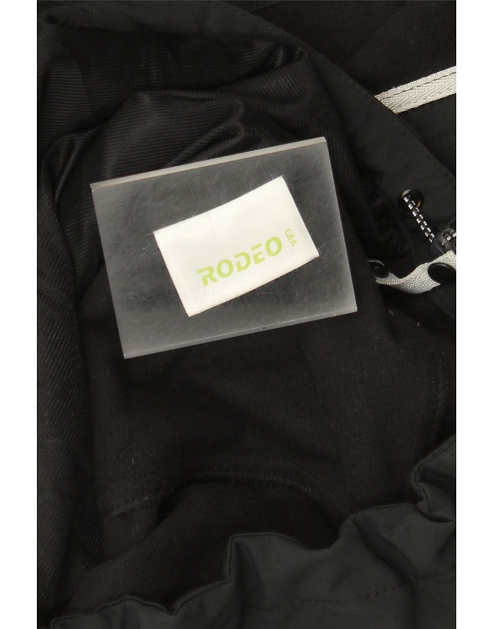 Rodeo Chaqueta cortavientos con capucha para hombre UK 42 XL Poliéster negro