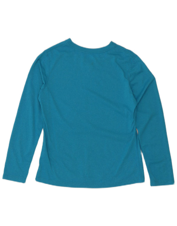 Nike Niñas Dri Fit Top Manga Larga 11-12 Años Grande Azul Poliéster