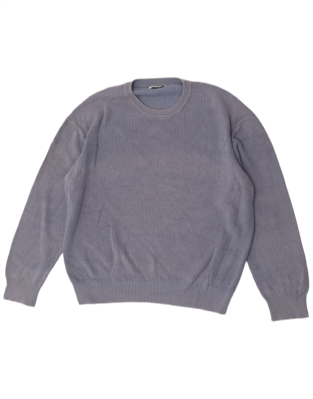 Zara Hombre Jersey De Cuello Redondo Jersey Grande Azul Algodón