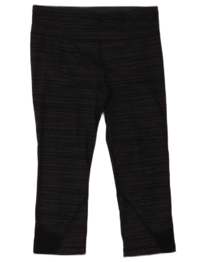 Under Armour Leggings Capri para mujer UK 10 Poliéster a rayas grises pequeñas