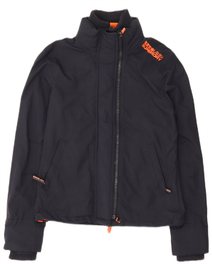 Superdry Chaqueta impermeable The Windcheater Graphic para mujer, talla 40, talla M, azul marino