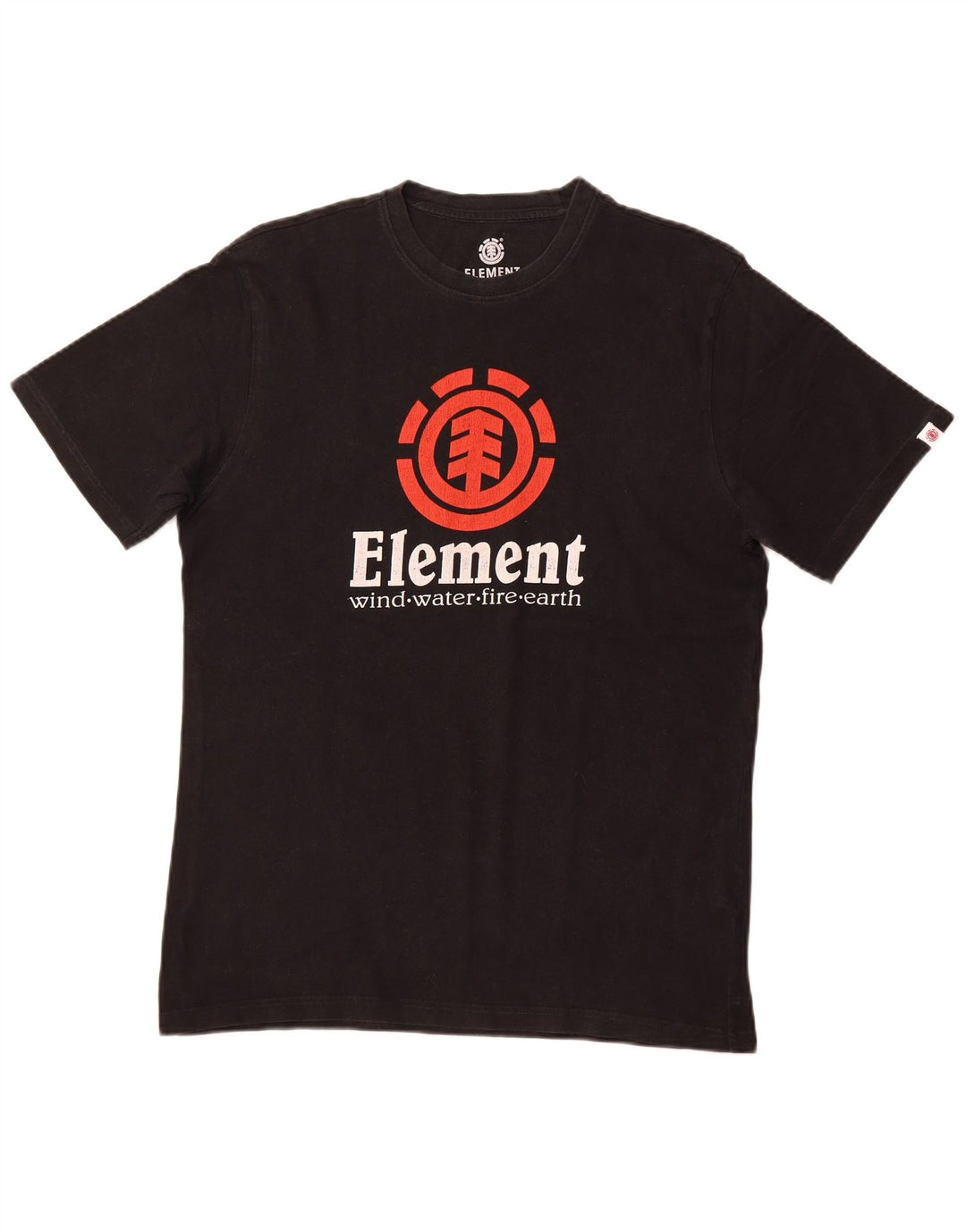 ELEMENT Camiseta gráfica de ajuste regular para hombre Top grande de algodón negro