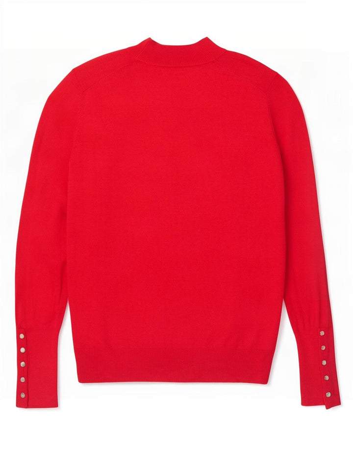 Zara - Jersey con cuello alto para mujer, talla 40, color rojo