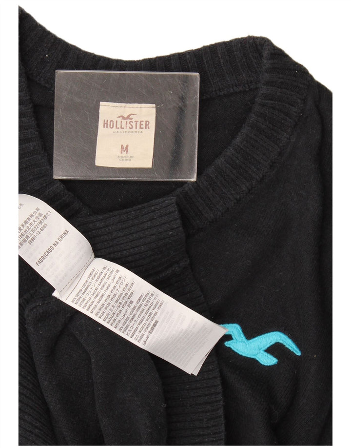 Jersey Hollister Hombre con Cuello en V Jersey de Algodón Azul Marino Mediano