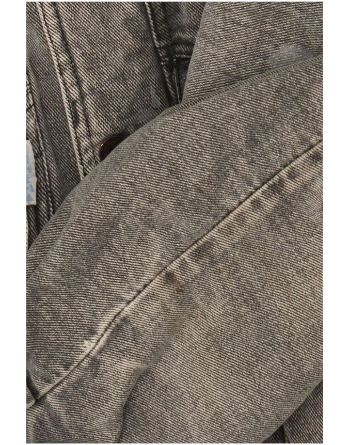 Vintage hombres chaqueta de mezclilla Reino Unido 40 gris grande