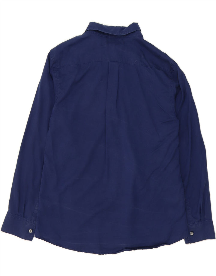 TOMMY BAHAMA Womens Shirt UK 14 Medium Navy Blue Lyocell Vintage Tommy Bahama and Second-Hand Tommy Bahama from Messina Hembry 