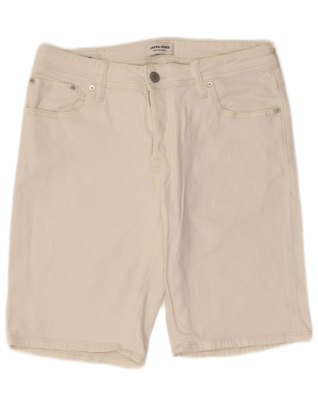 JACK & JONES Shorts vaqueros de corte regular para hombre Medium W32 White Cotton