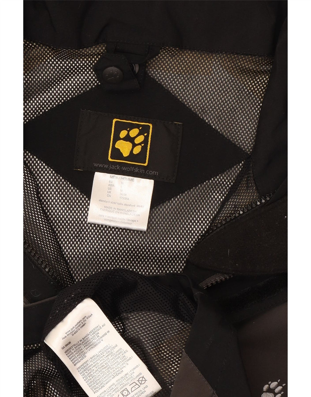 Jack Wolfskin Chaqueta impermeable para hombre ES 36/38 Marrón medio Poliamida color block