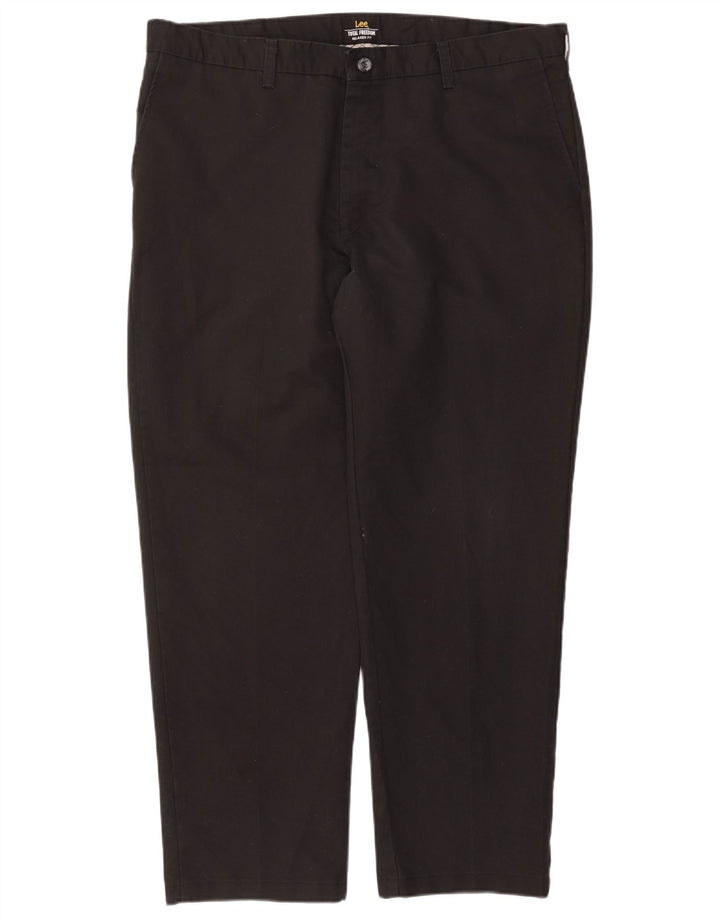 LEE Pantalones chinos de ajuste relajado para hombre W40 L32 Algodón negro