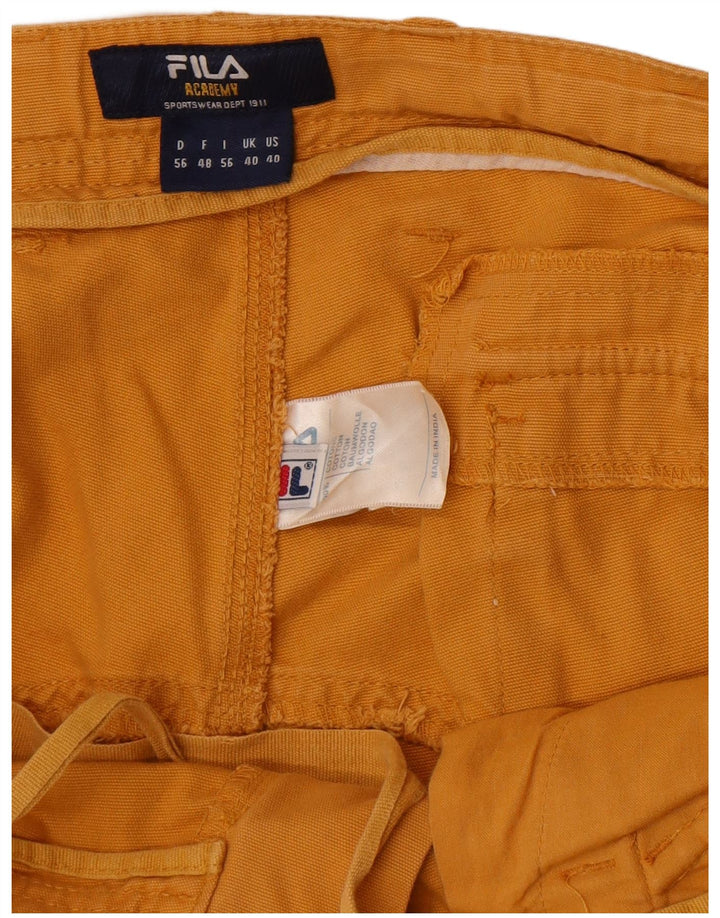 Fila Shorts Cargo Hombre W40 XL Algodón Amarillo