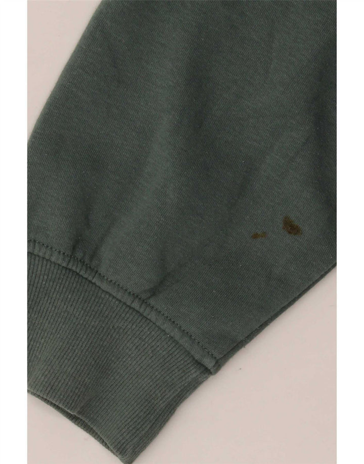 Zara Mujer Crop Sudadera Extragrande Jersey UK 44 Algodón Verde Medio