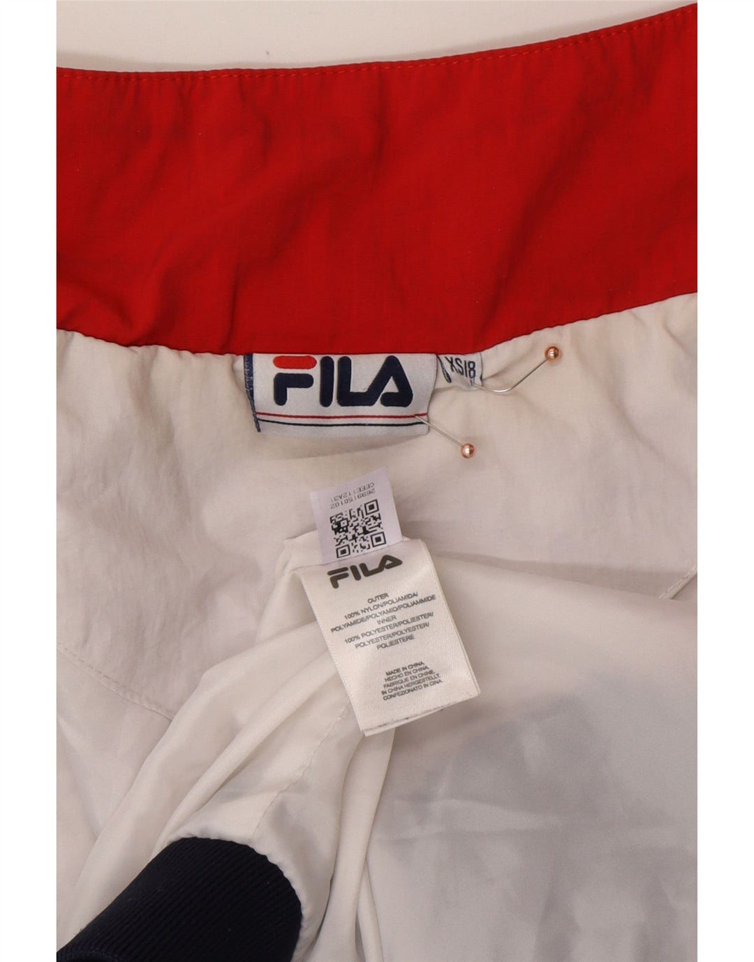 FILA Chaqueta de chándal extragrande para mujer UK 6 XS Azul marino Colorblock