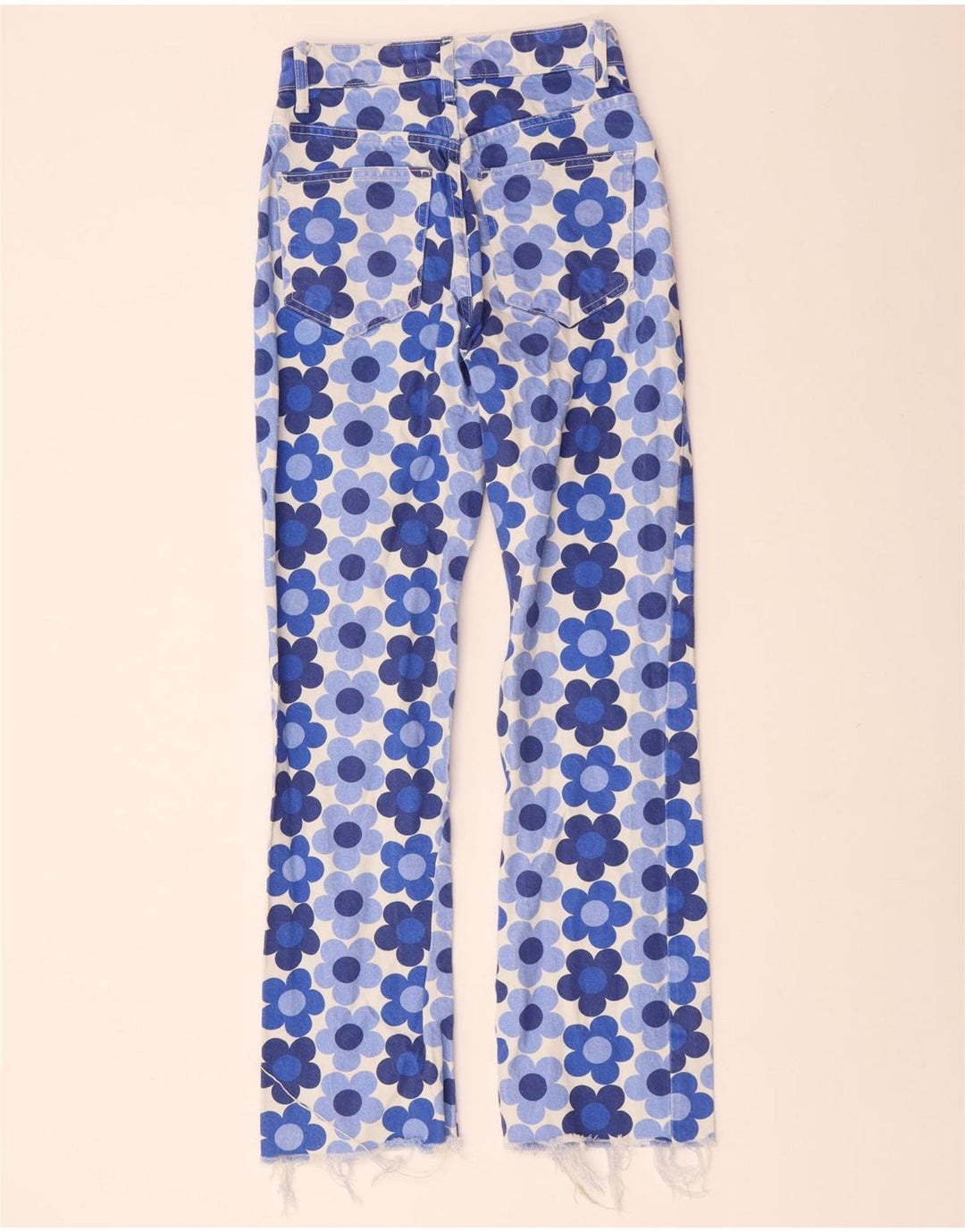 ZARA Vaqueros Rectos Mujer EU 32 2XS W22 L28 Azul Floral
