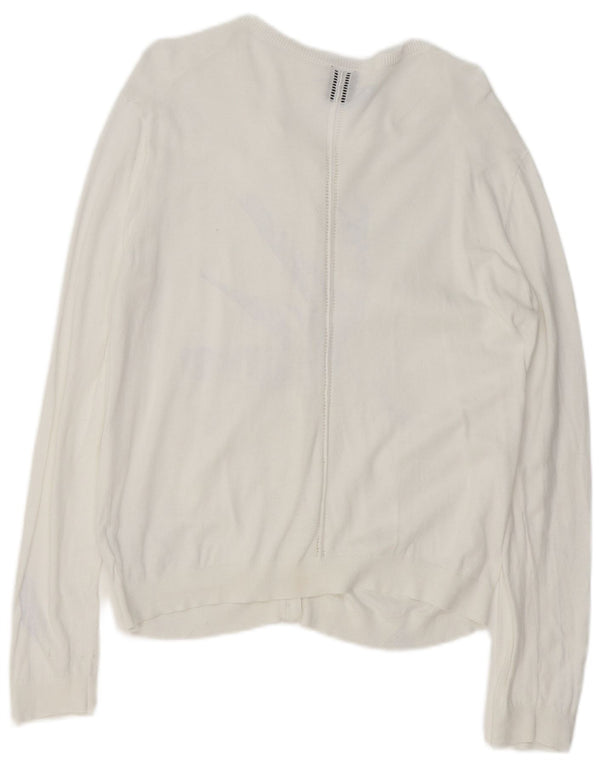 Gap Cárdigan para Mujer UK 40 XL Algodón Blanco