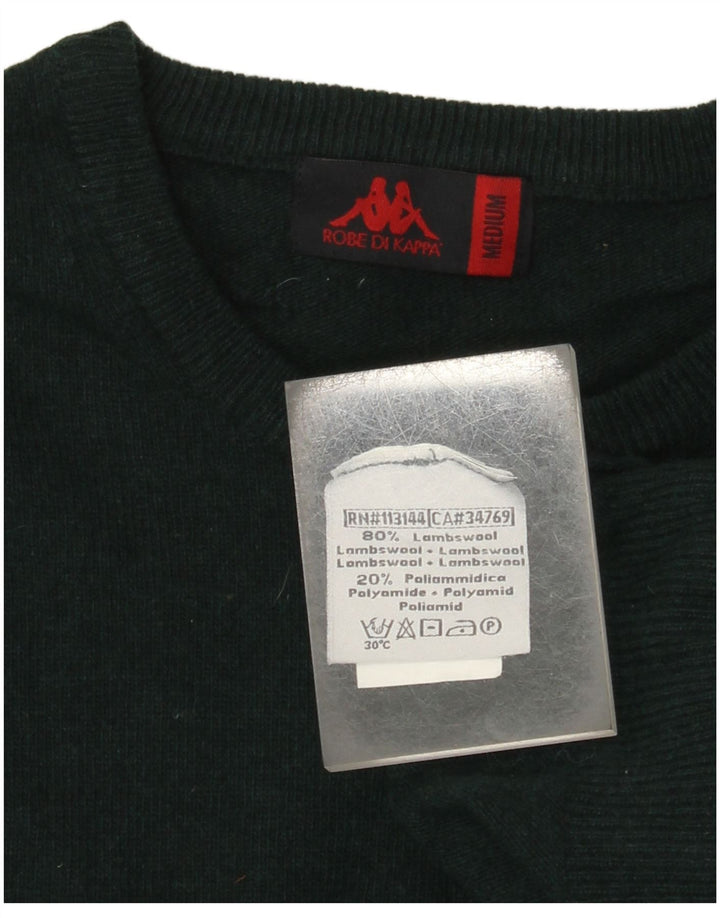 Kappa Hombre Jersey Con Cuello Redondo De Lana De Cordero Verde Medio