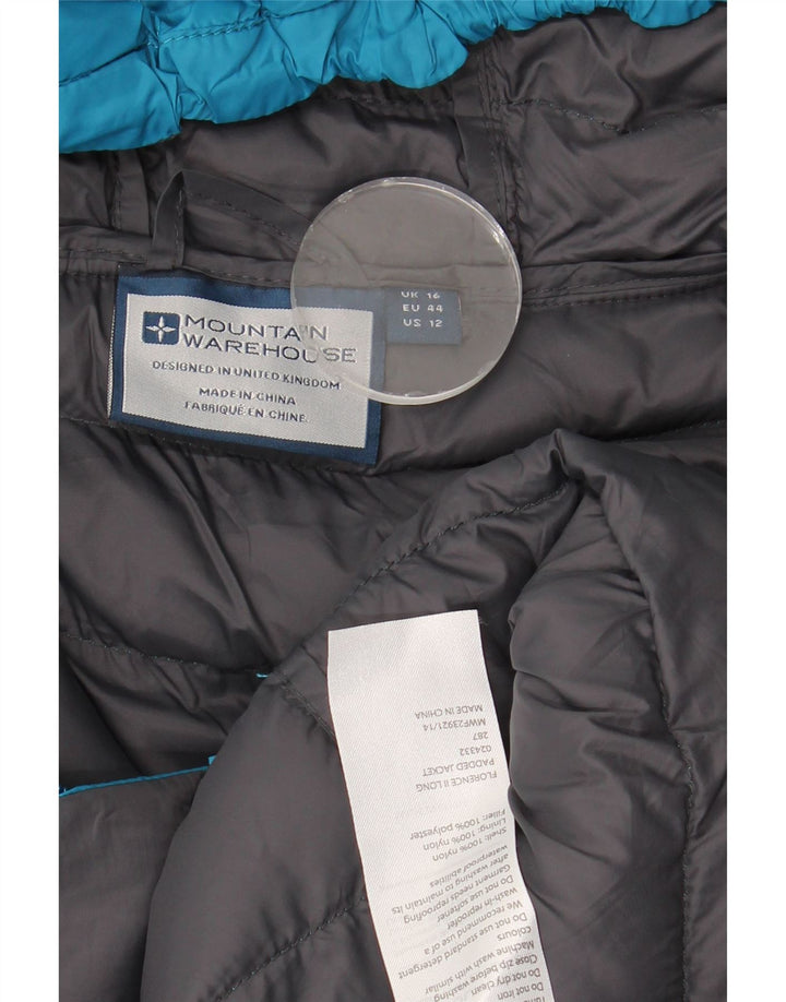 Abrigo acolchado largo para mujer Mountain Warehouse UK 46 Large Nylon azul