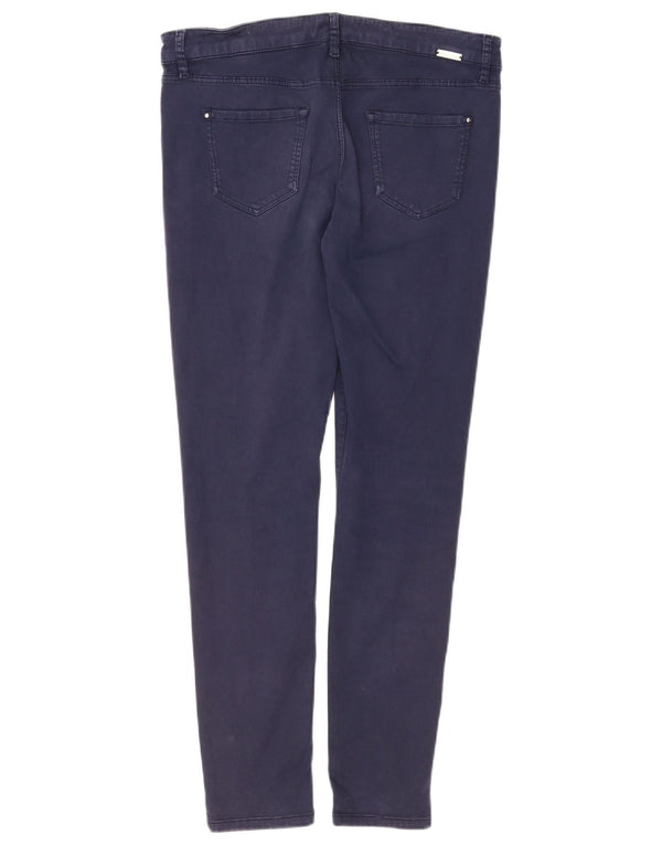 Massimo Dutti Pantalones Casuales Pitillo Mujer EU 42 Large W32 L30 Azul Marino