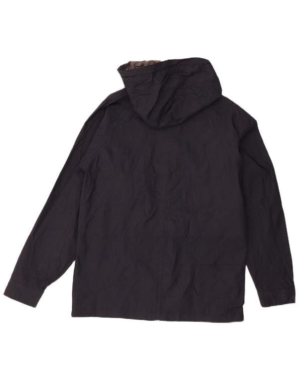 Jack & Jones Chaqueta impermeable con capucha para hombre UK 40 Large Nylon azul marino