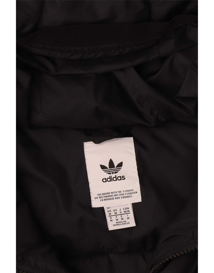 Adidas Chaqueta acolchada con capucha para hombre Poliéster negro mediano