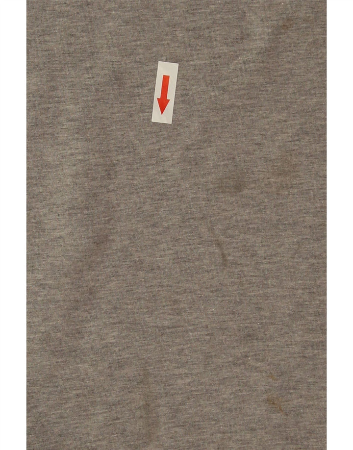 Nike Camiseta gráfica para hombre Top grande de algodón gris con bloques de color