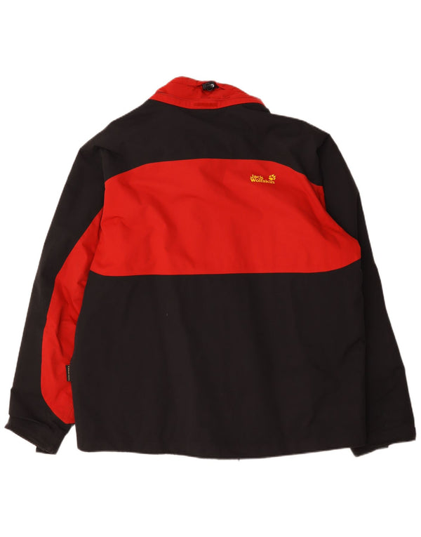 Jack Wolfskin Chaqueta cortavientos para hombre UK 44 XL Rojo Colorblock Poliamida