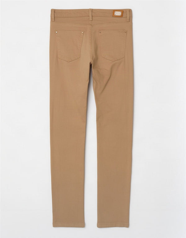Zara Mujer Pantalones Casuales Pitillo EU 38 Small W28 L30 Beige